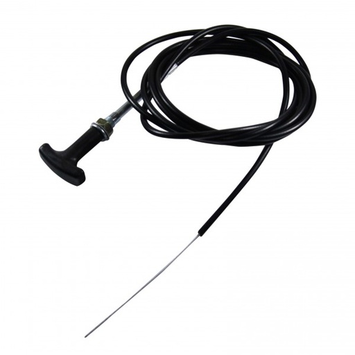 [69-500] Bonnet Cable T Bar Handle 100 Inch (254cm) Long Plastic Coated