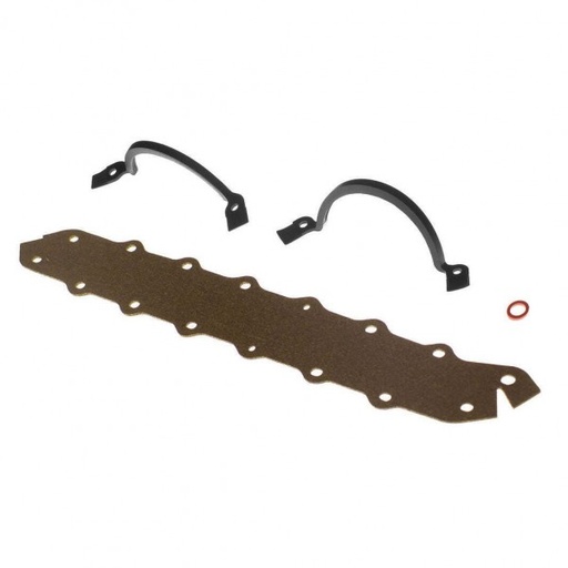 [69-573] Oil Pan Gasket Set Ford Cleveland V8 302-351 (Fibre & Black Neoprene)