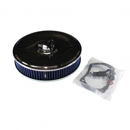 [69-652] Chrome Air Cleaner 9" Wide x 2" Tall Weber Adm Falcon XE/XF Carb Blue Element