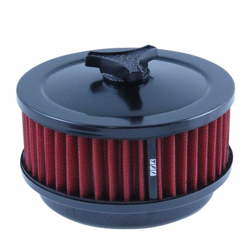 [69-669] Black Air Cleaner 6-3/8" Wide x 2-1/2" Tall 5-1/8" Holley Edelbrock Red Element