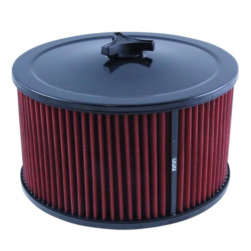 [69-675] Black Air Cleaner 9" Wide x 5" Tall Holley Edelbrock Carburettor Red Element