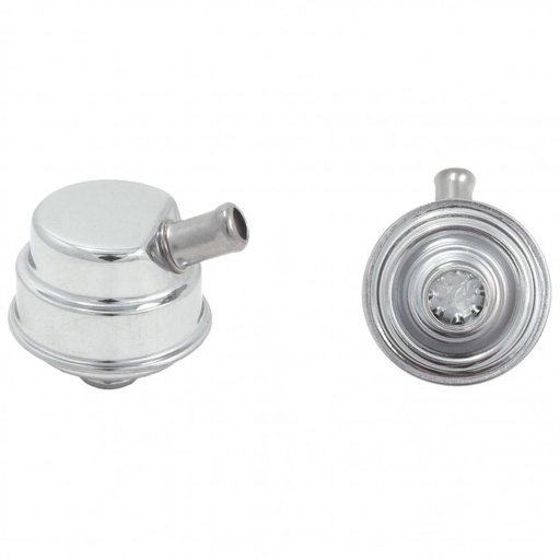 [9169] Valve Cover Oil Breather Cap Push In 1"(25mm) Neck Mopar Style Chromed Steel