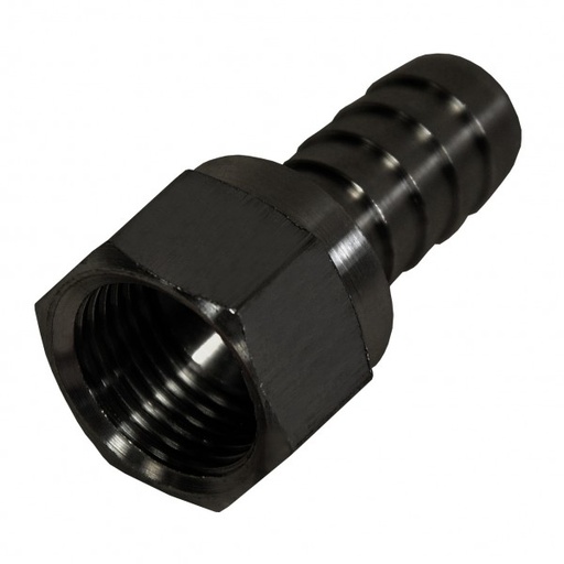 [98202] Straight Hose Fitting -8AN Female Swivel Thread x 1/2 Barb Hose Tail End