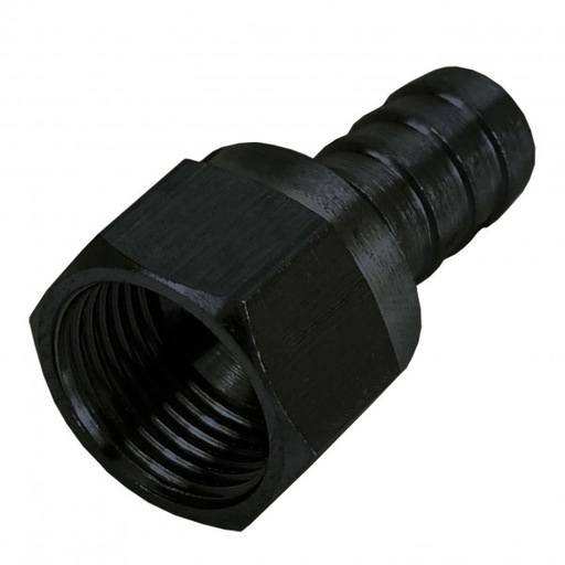 [98203] Straight Hose Fitting -10AN Female Swivel Thread x 1/2 Barb Hose Tail End