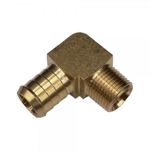 [BME3434] Brass Male Elbow Tail Fitting 3/4" (19.1mm) Hose Tube End to X 3/4" (26.4mm) BSP