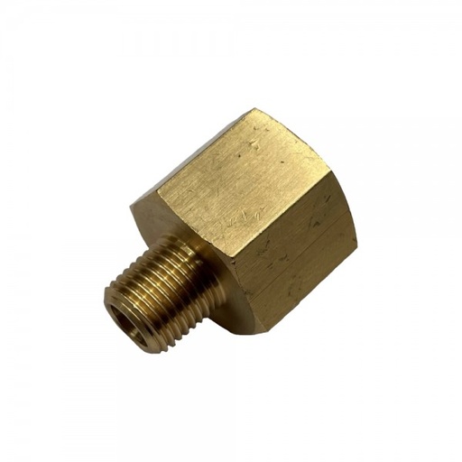 [BRA1212] Brass Reducing Hex Adaptor 1/2" (18.6mm) Female to 1/2" (21mm) Male BSP Thread
