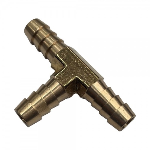 [BT516] 3-Way Brass Tee Piece 5/16" (7.9mm) Barbed Hose Tube Ends