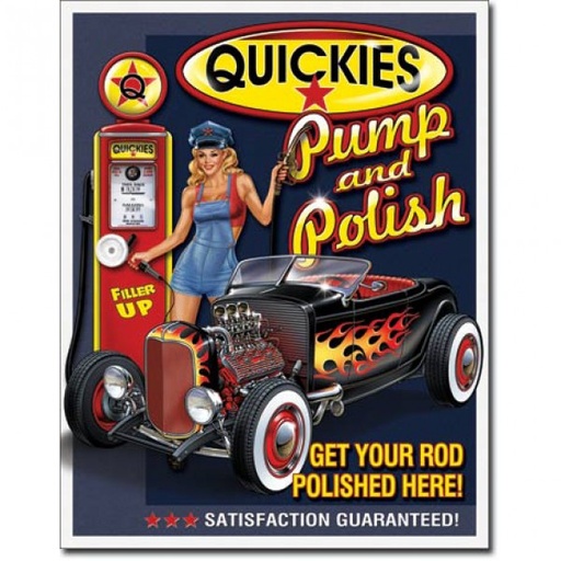 [MSI1746] Quickies Pump + Polish Metal Sign Reproduction 32cm x 41cm