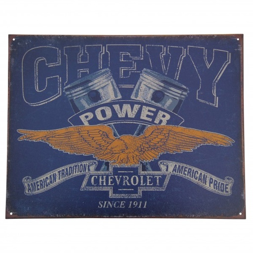 [MSI2199] Chevy Power American Tradition-Pride Metal Sign Reproduction 32cm x 41cm