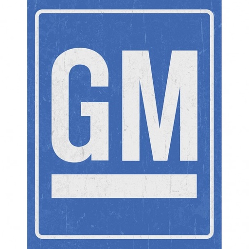 [MSI2583] GM Logo Metal Sign Reproduction 32cm x 41cm