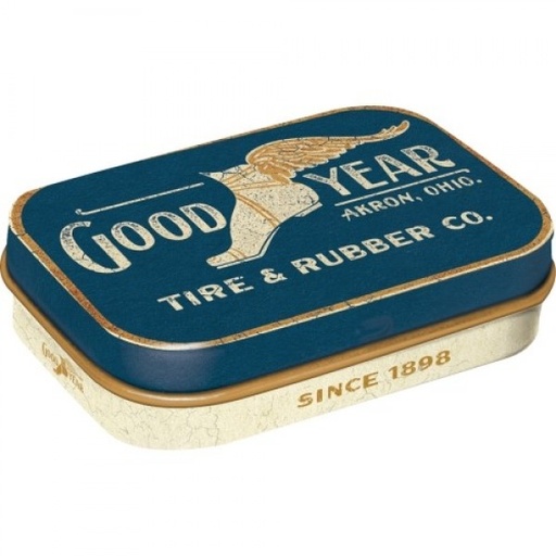 [NA81454] MintBox: Goodyear Wing Foot Logo 1901 Size:4x6 x1.6cm sugar free mints 34gm