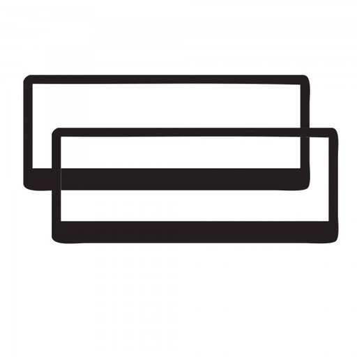 [NP9PR] PAIR Black Polymer Number Plate Frames. Suits 6 Digit Number Plates