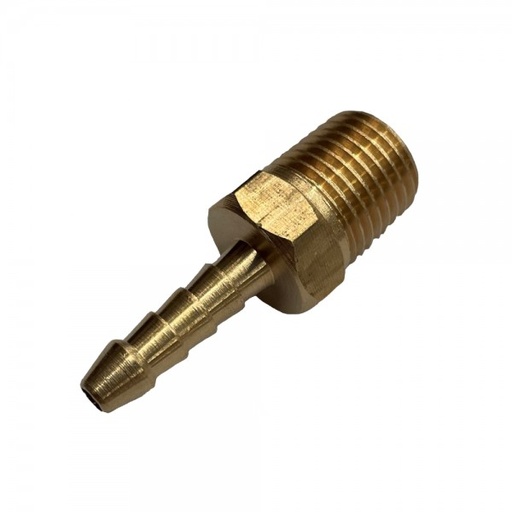 [NPTS31618] Brass Male Tail Fitting 3/16" (4.8mm) Hose Tube End to 1/8" (10.2mm) Male NPT Thread