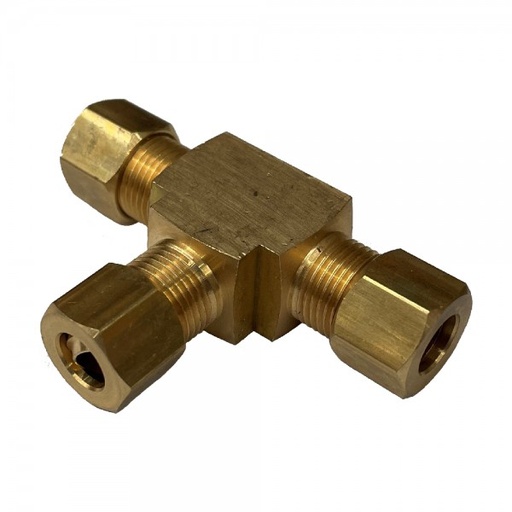 [P1401] Brass Compression Tee 1/8" (3.2mm) Hose Tube
