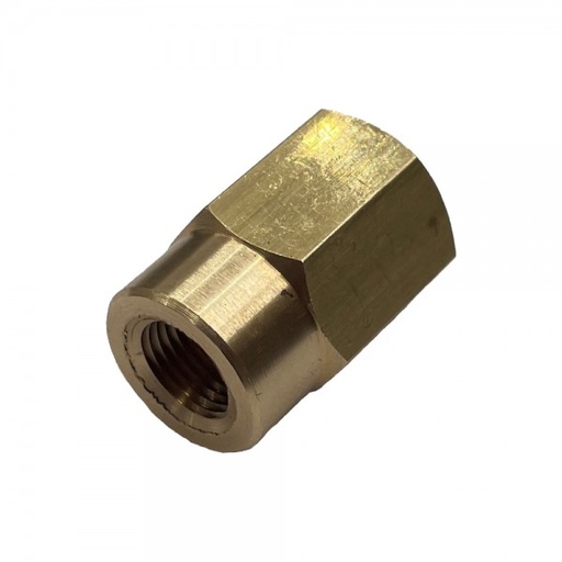 [P2901] Brass Hex Reducing Socket 1/4" (11.4mm) Female BSP Thread to 1/8" (8.6mm) Female BSP Thread