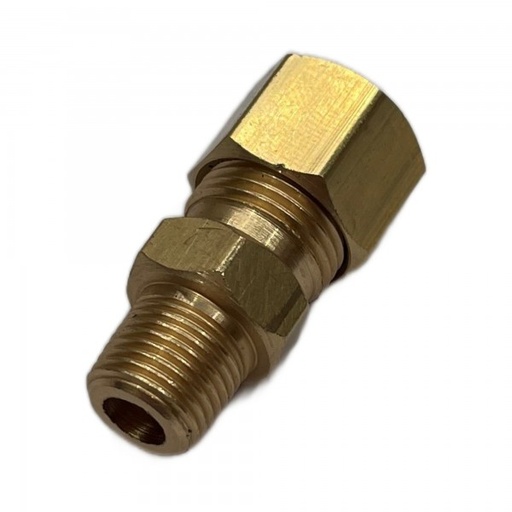 [P307] Brass Single Compression Union 5/16" (7.9mm) Hose Tube to 1/8" (3.2mm) Male BSP Thread