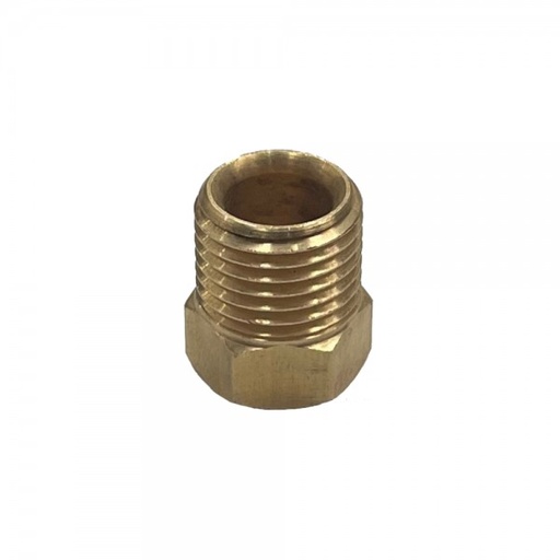 [P5805] Brass Inverted Flare Nut 3/8" (9.5mm) Hose Tube to 5/8" (22.9mm)x18 Male BSP Thread