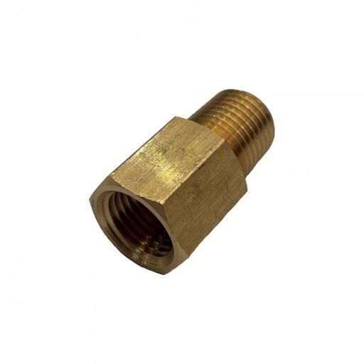 [P6203B] Brass Male Inverted Flare Union 1/4" (6.3mm) Hose Tube to 1/4" (6.3mm) Male BSP Thread