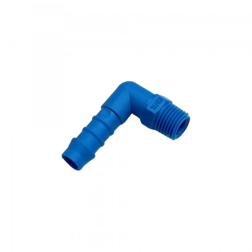 [PLME1014] Nylon Plastic Male Elbow Tail Fitting 3/8" (9.5mm) Hose Tube End to X 1/4" (13.2mm) Male BSP Thread