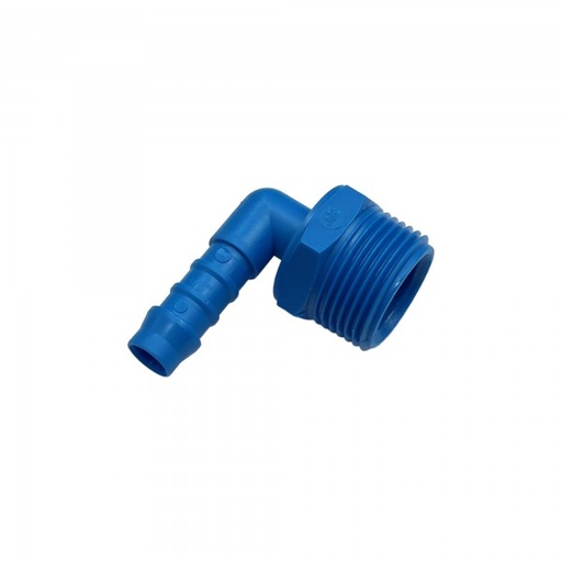 [PLME1034] Nylon Plastic Male Elbow Tail Fitting 3/8" (9.5mm) Hose Tube End to X 3/4" (26.4mm) Male BSP Thread