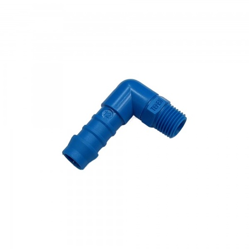 [PLME1214] Nylon Plastic Male Elbow Tail Fitting 1/2" (12.7mm) Hose Tube End to X 1/4" (13.2mm) Male BSP Thread