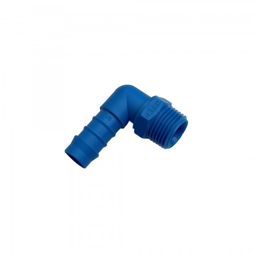 [PLME1412] Nylon Plastic Male Elbow Tail Fitting 9/16" (14mm) Hose Tube End to X 1/2" (21mm) Male BSP Thread
