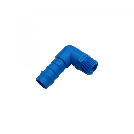 [PLME1438] Nylon Plastic Male Elbow Tail Fitting 9/16" (14mm) Hose Tube End to X 3/8" (16.7mm) Male BSP Thread