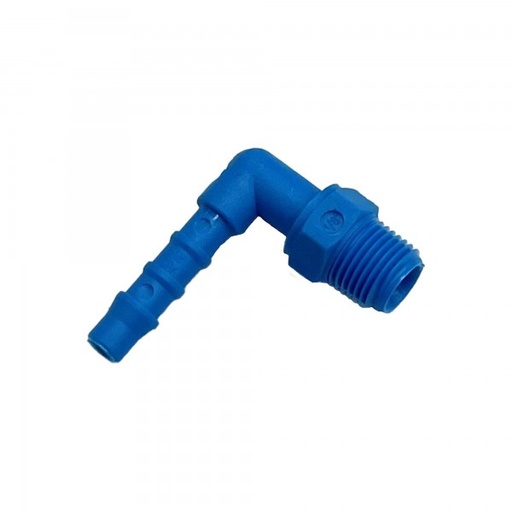 [PLME518] Nylon Plastic Male Elbow Tail Fitting 3/16" (4.8mm) Hose Tube End to X 1/8" (9.7mm) Male BSP Thread