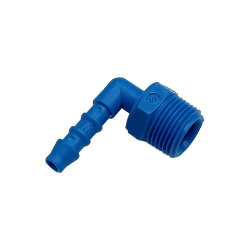 [PLME638] Nylon Plastic Male Elbow Tail Fitting 1/4" (6.3mm) Hose Tube End to 3/8" (16.7mm) Male  BSP Thread