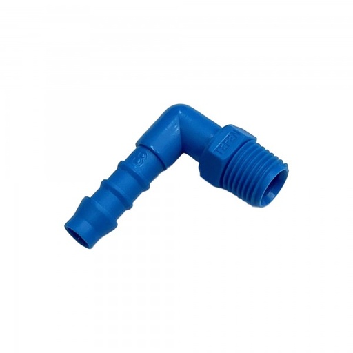 [PLME814] Nylon Plastic Male Elbow Tail Fitting 5/16" (7.9mm) Hose Tube End to 1/4" (13.2mm) Male BSP Thread