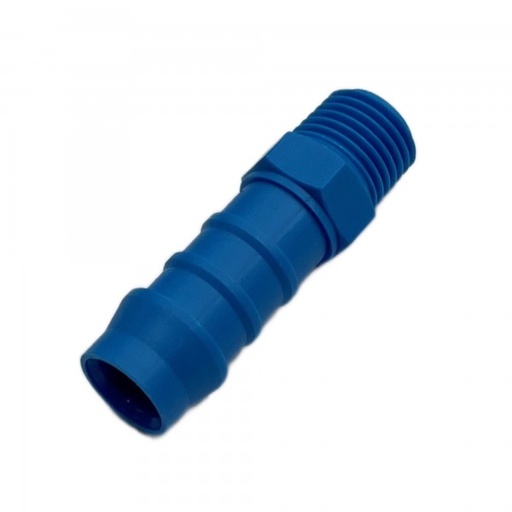 [PLMT1214] Nylon Plastic Male Tail Fitting 1/2" (12.7mm) Hose Tube End to 1/4" (13.2mm) Male BSP Thread