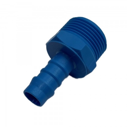 [PLMT1434] Nylon Plastic Male Tail Fitting 9/16" (14mm) Hose Tube End to 3/4" (26.4mm) Male BSP Thread