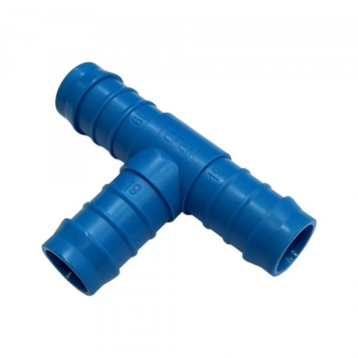 [PT19] 3-Way Nylon Plastic Tee Piece 3/4" (19.1mm) Barbed Hose Tube Ends
