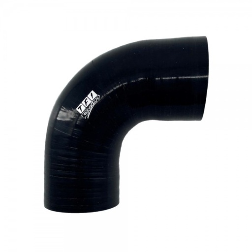 [SH-RE90-57-51-BLK] Silicone Hose Black 90 Deg Reducing Elbow 57 to 51mm (2.25" to 2") ID, 50mm Leg Length