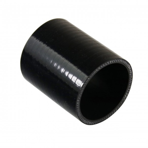 [SH-S-57-76-BLK] Silicone Hose Black Coupling Straight 57mm (2-1/4") ID, 76mm (3") Length