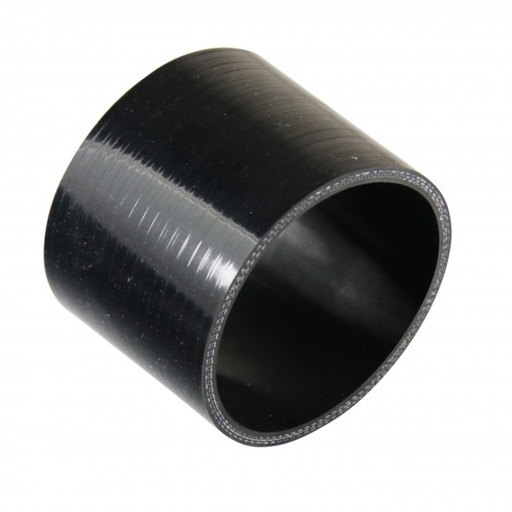 [SH-S-83-76-BLK] Silicone Hose Black Coupling Straight 83mm (3-1/4") ID, 76mm (3") Length