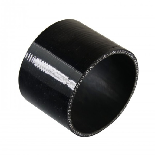 [SH-S-95-76-BLK] Silicone Hose Black Coupling Straight 95mm (3-3/4") ID, 76mm (3") Length