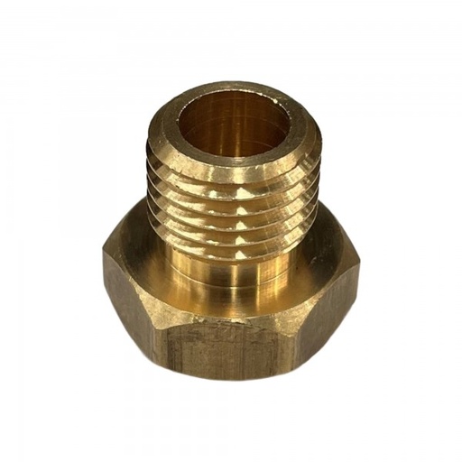 [TBR18M14] Brass Temp Bush Reducer 1/8" (8.4mm) Female NPT Thread to M14-1.5 Male Thread