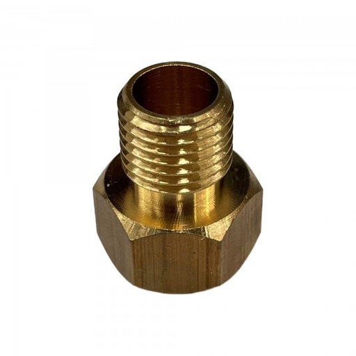 [TBRJ-14] Brass Temp Bush Reducer 5/8" (15.8mm) Female UNF Thread to M14-1.5 Male Thread